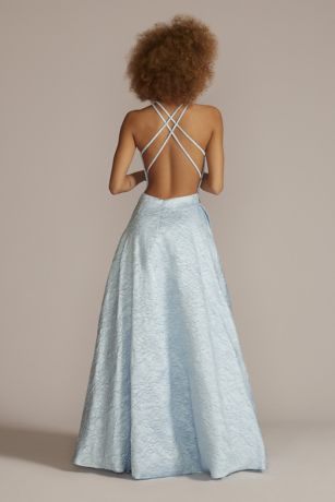 Brocade Halter Ball Gown | David's Bridal